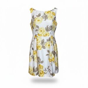 Jessica Howard Yellow Floral Midi Dress